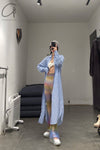 SWAYING/KNIT Flared Pants SW212XZ47 Purple Gradient PS26